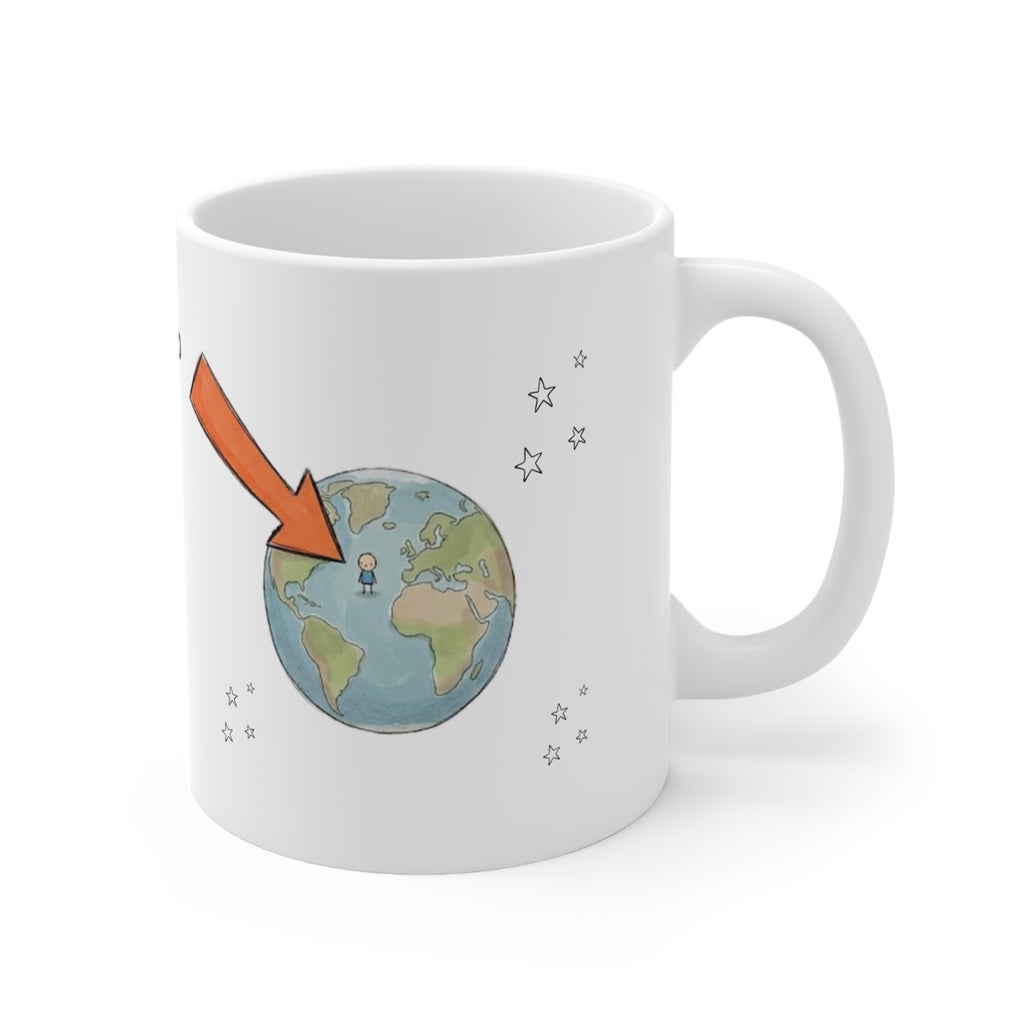 Center of the Universe Mug, Funny Arabic Ceramic Mug (325ml, 11oz)