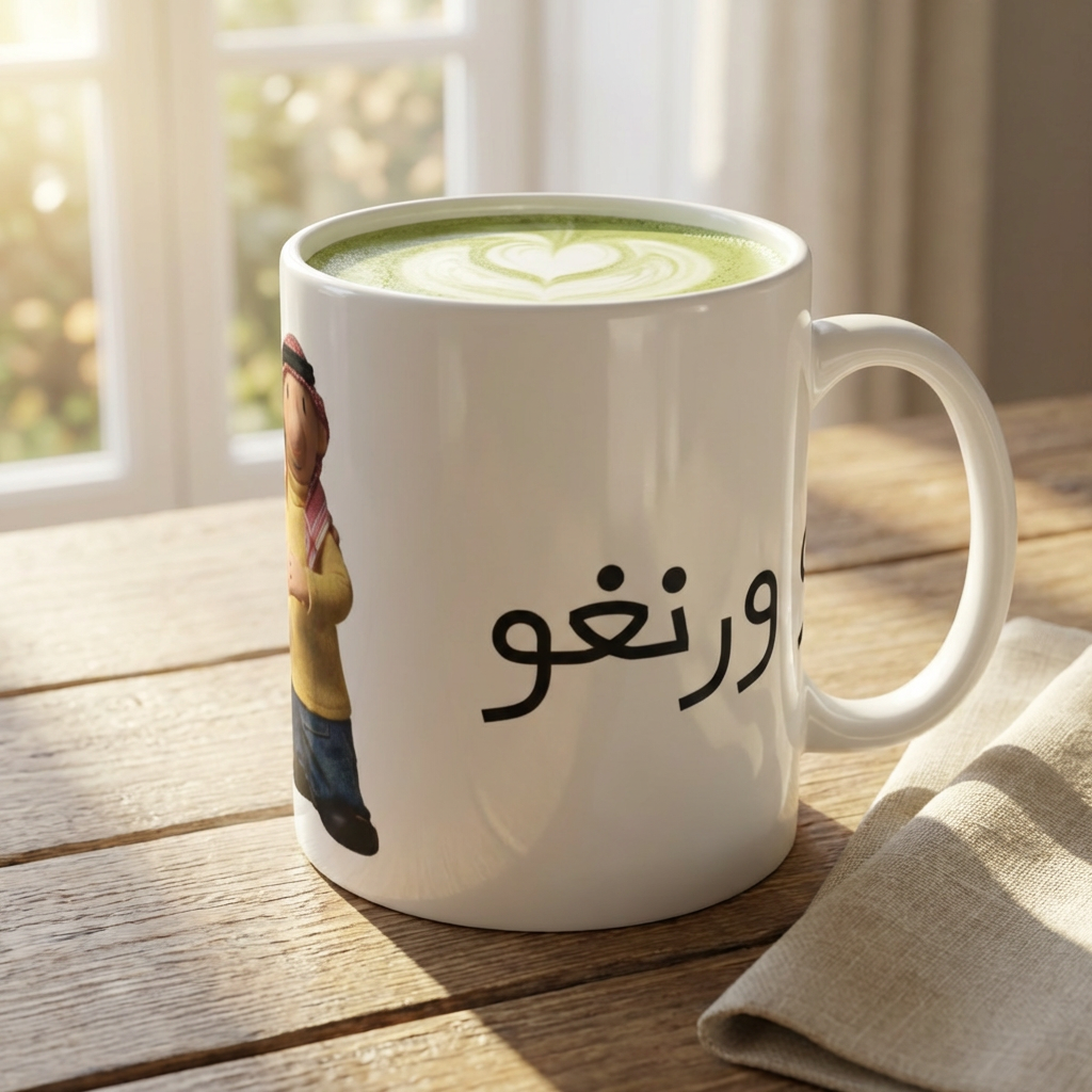 Arab Best Friends Mug, Funny Arabic Duo Ceramic Mug (325ml, 11oz)