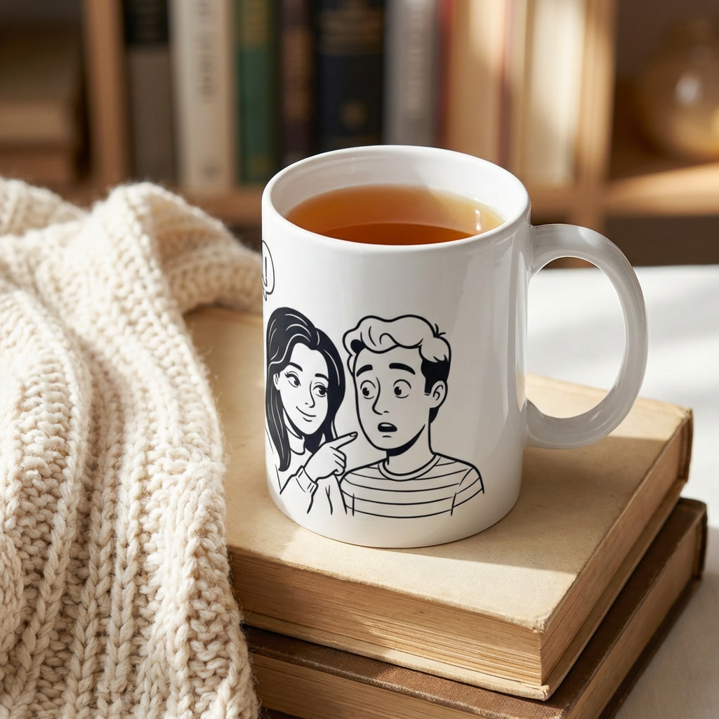 Om Kalthoum, Hayart Albi Maak Ceramic Mug (325ml, 11oz)
