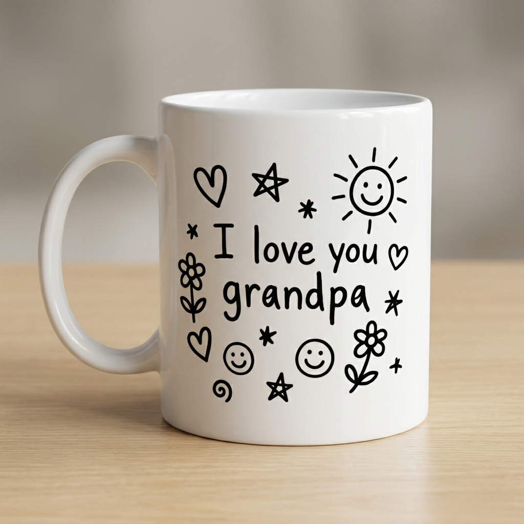 Turn Your Child’s Drawing Into a Mug, Personalised Kids Artwork Ceramic Mug (325ml, 11oz)