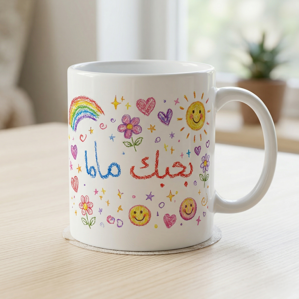 Turn Your Child’s Drawing Into a Mug, Personalised Kids Artwork Ceramic Mug (325ml, 11oz)