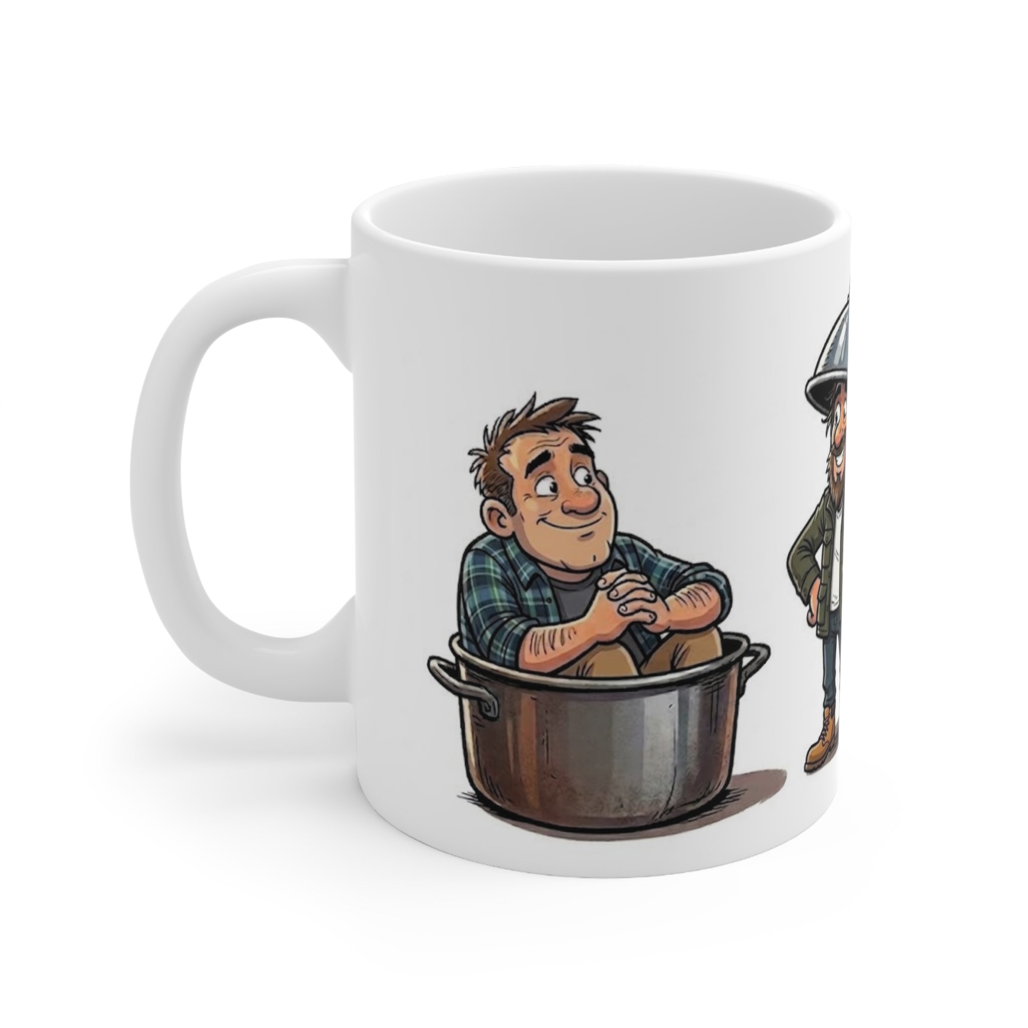 Tanjara W La’et Ghataha Mug (Men Design), Funny Arabic Friendship Ceramic Mug (325ml, 11oz)
