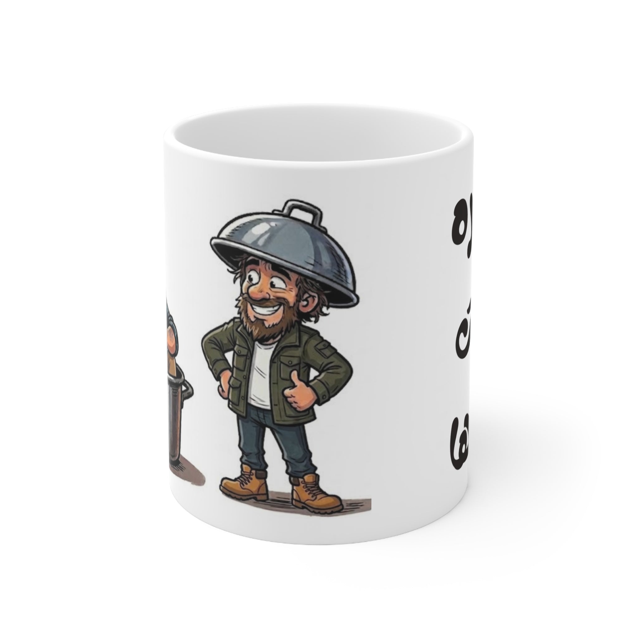 Tanjara W La’et Ghataha Mug (Men Design), Funny Arabic Friendship Ceramic Mug (325ml, 11oz)