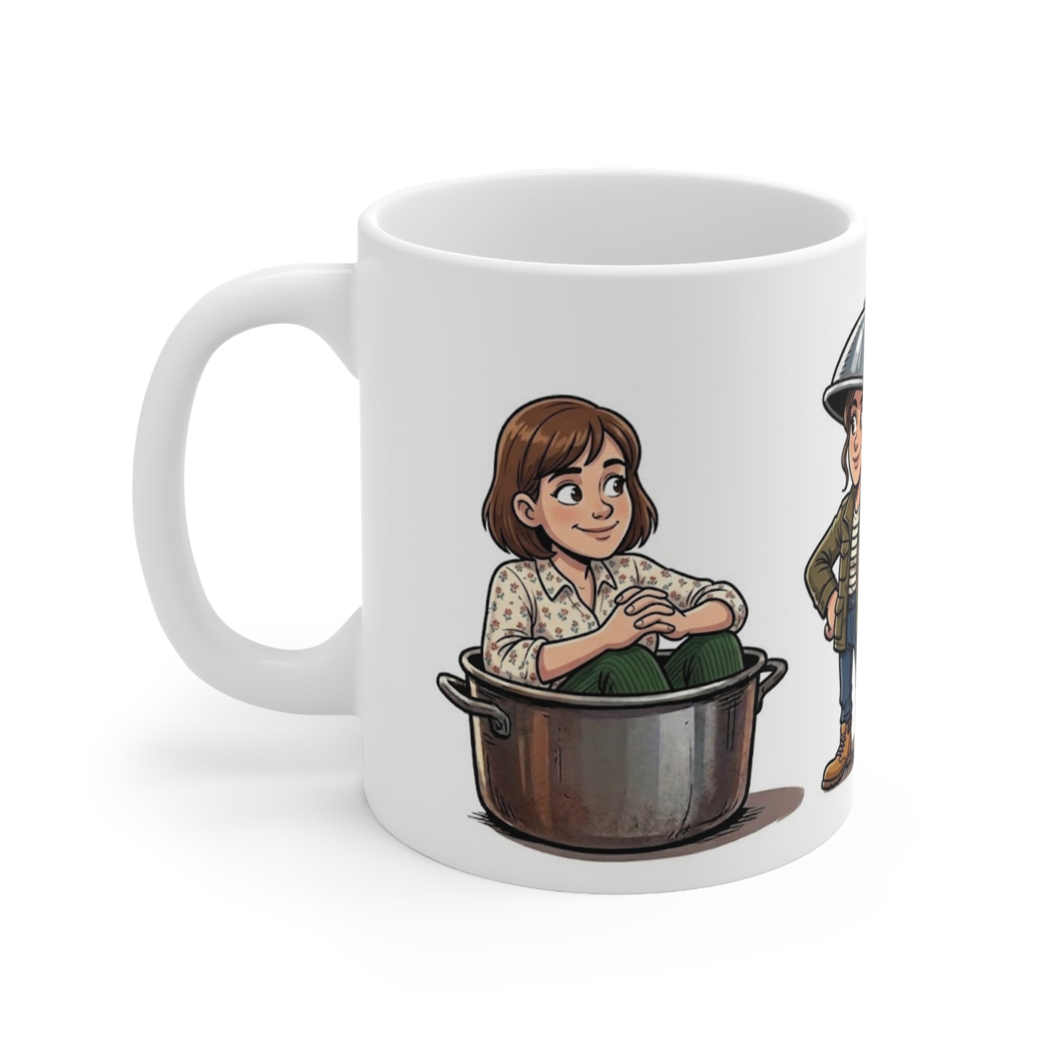 Tanjara W La’et Ghataha Mug (Women Design), Funny Arabic Friendship Ceramic Mug (325ml, 11oz)