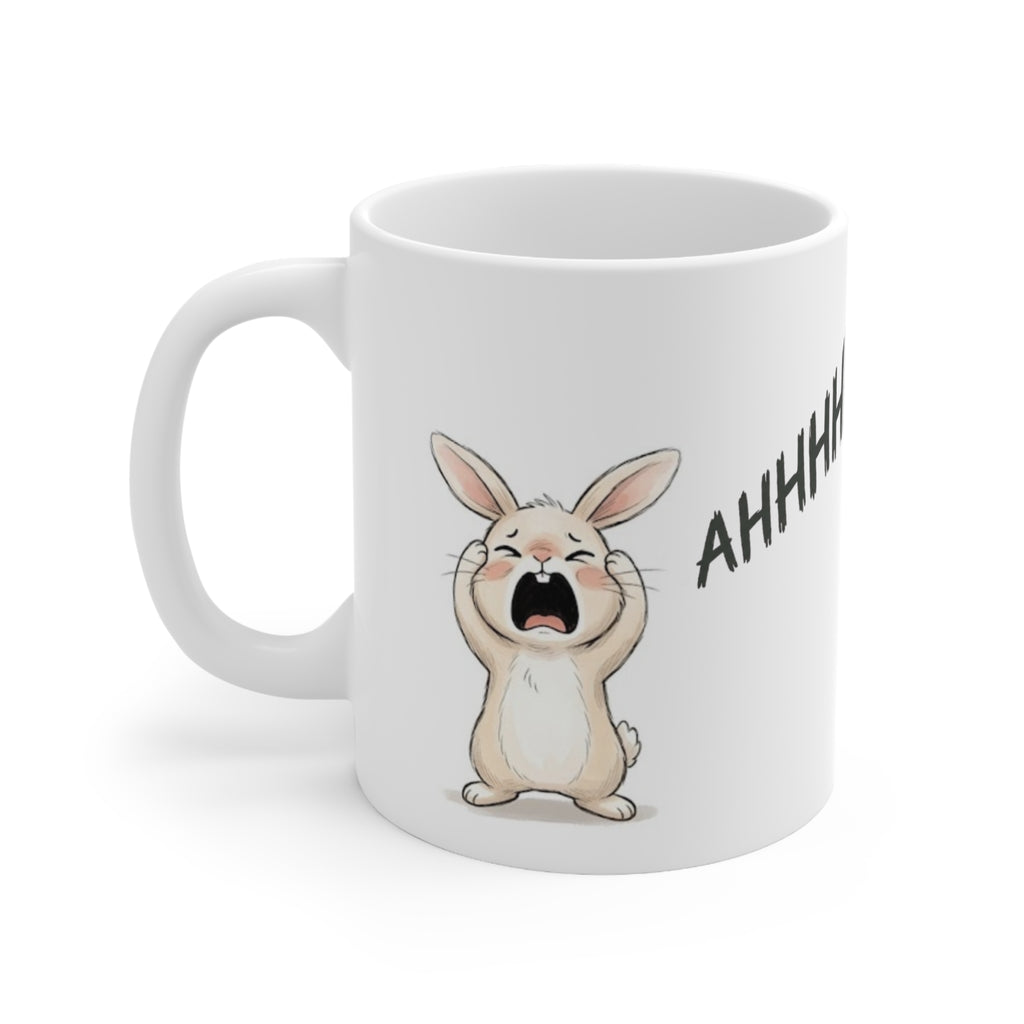 Work Modes Bunny Mug, Funny Office Ceramic Mug (325ml, 11oz)