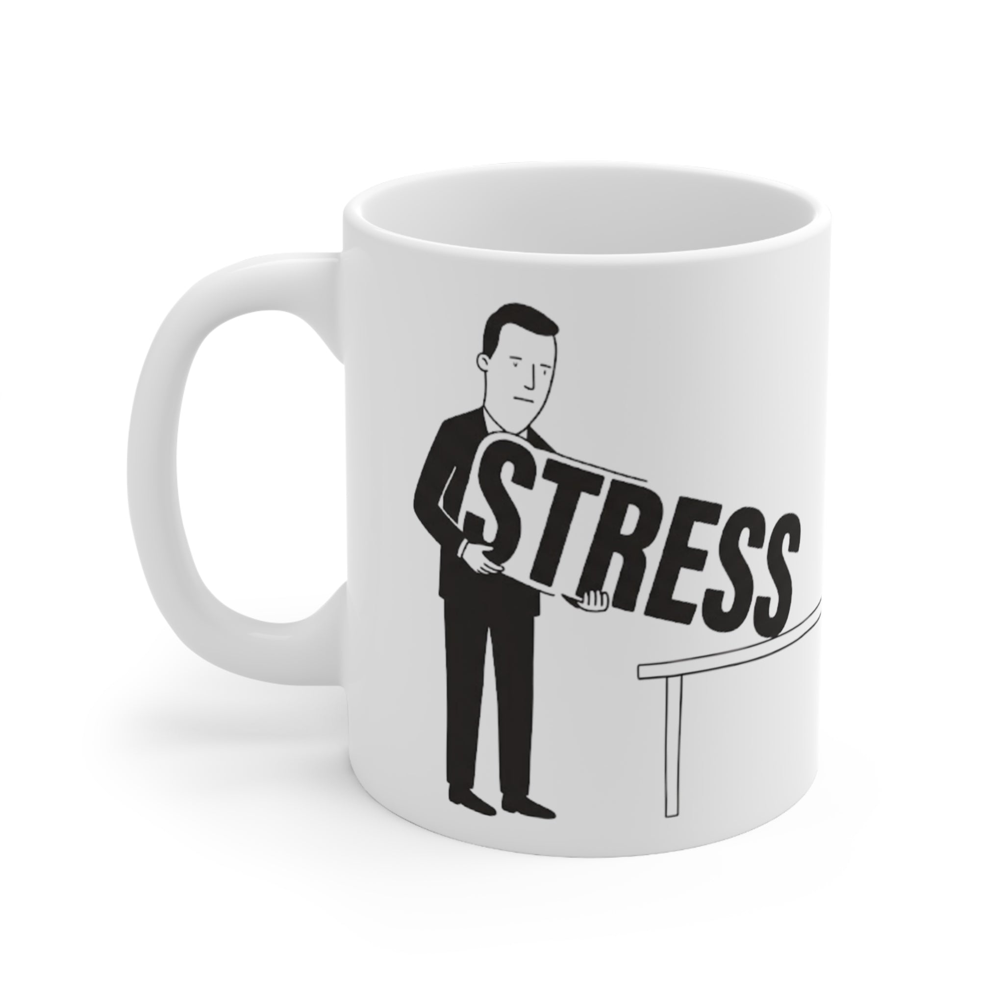 I Bring a Lot to the Table, Mostly Stress Mug, Funny Office Ceramic Mug (325ml, 11oz)